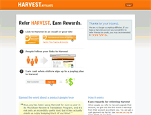 Tablet Screenshot of affiliates.harvestapp.com